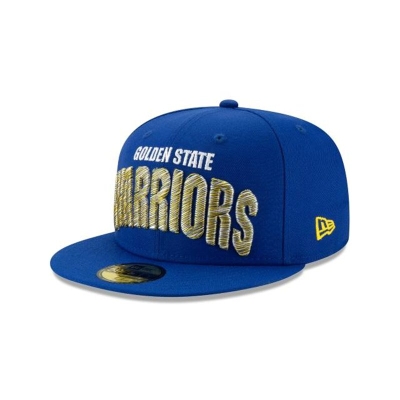 Blue Golden State Warriors Hat - New Era NBA Raised Threads 59FIFTY Fitted Caps USA1659237